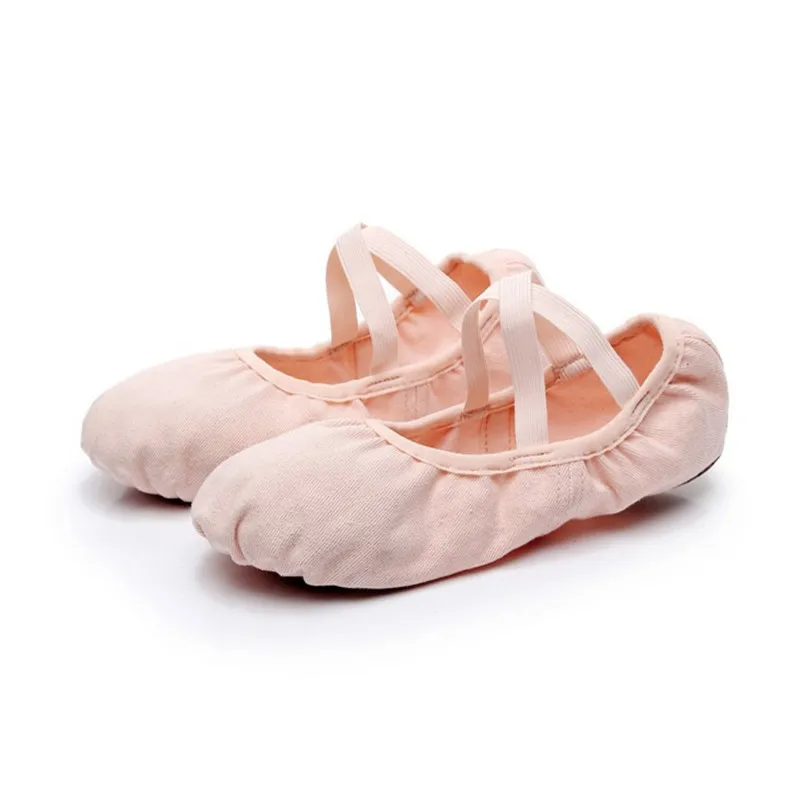 Zapatillas de baile de calidad profesional para niños, suela suave de lona, zapatos de Ballet para gimnasio, Yoga del vientre, niñas, mujeres y hombres, bailarina para bailar