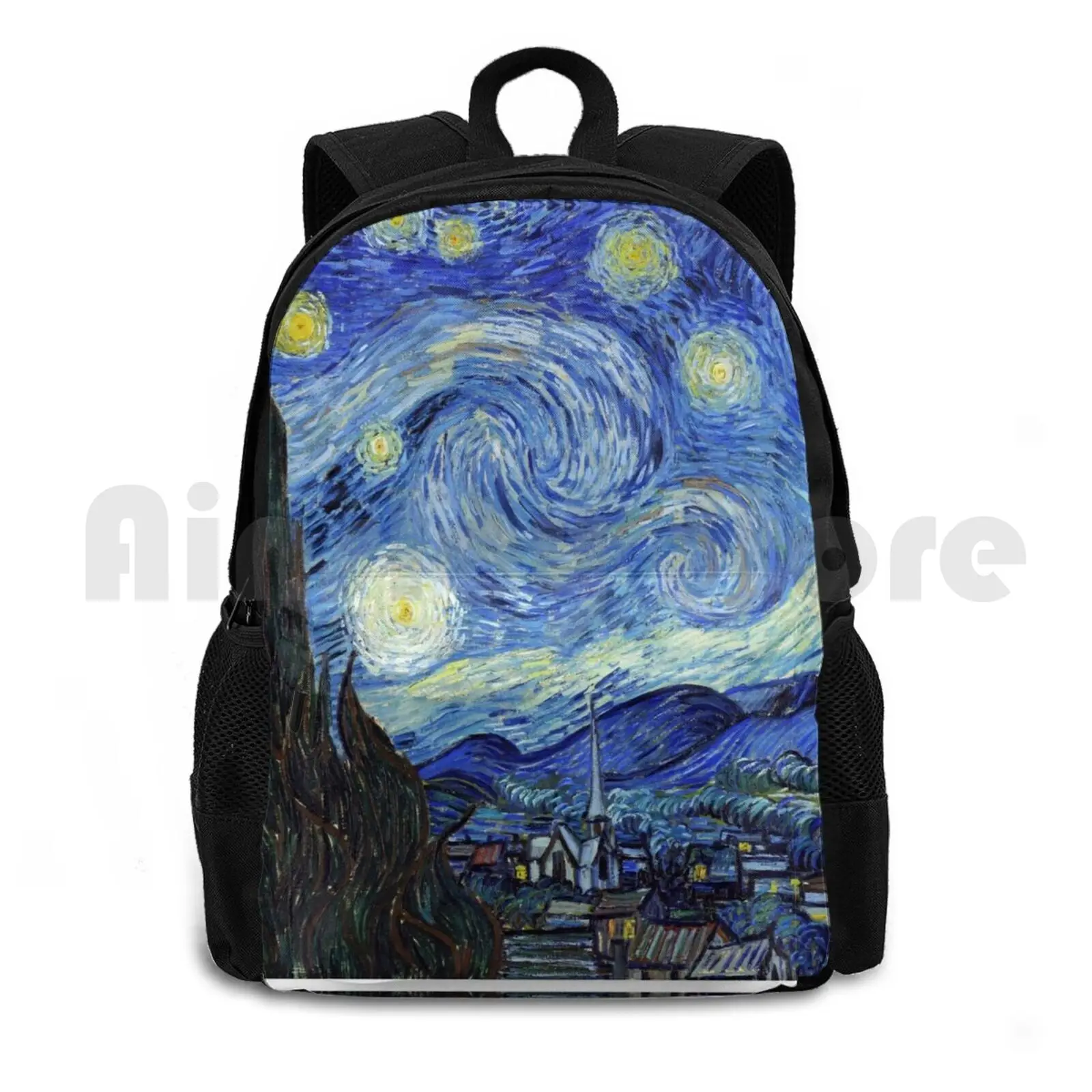 

Vincent Van Gogh-Starry Night Outdoor Hiking Backpack Waterproof Camping Travel Vincent Van Gogh Van Gogh Famous Painter Famous