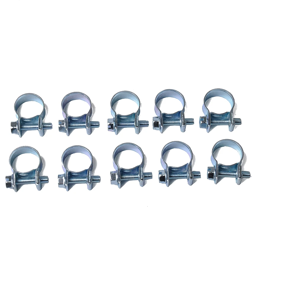 10PCS/Set 7-9mm Mini Clamp Fuel Injection Hose Air Hose Clamps Assortment Kit Diesel Petrol Pipe Clips