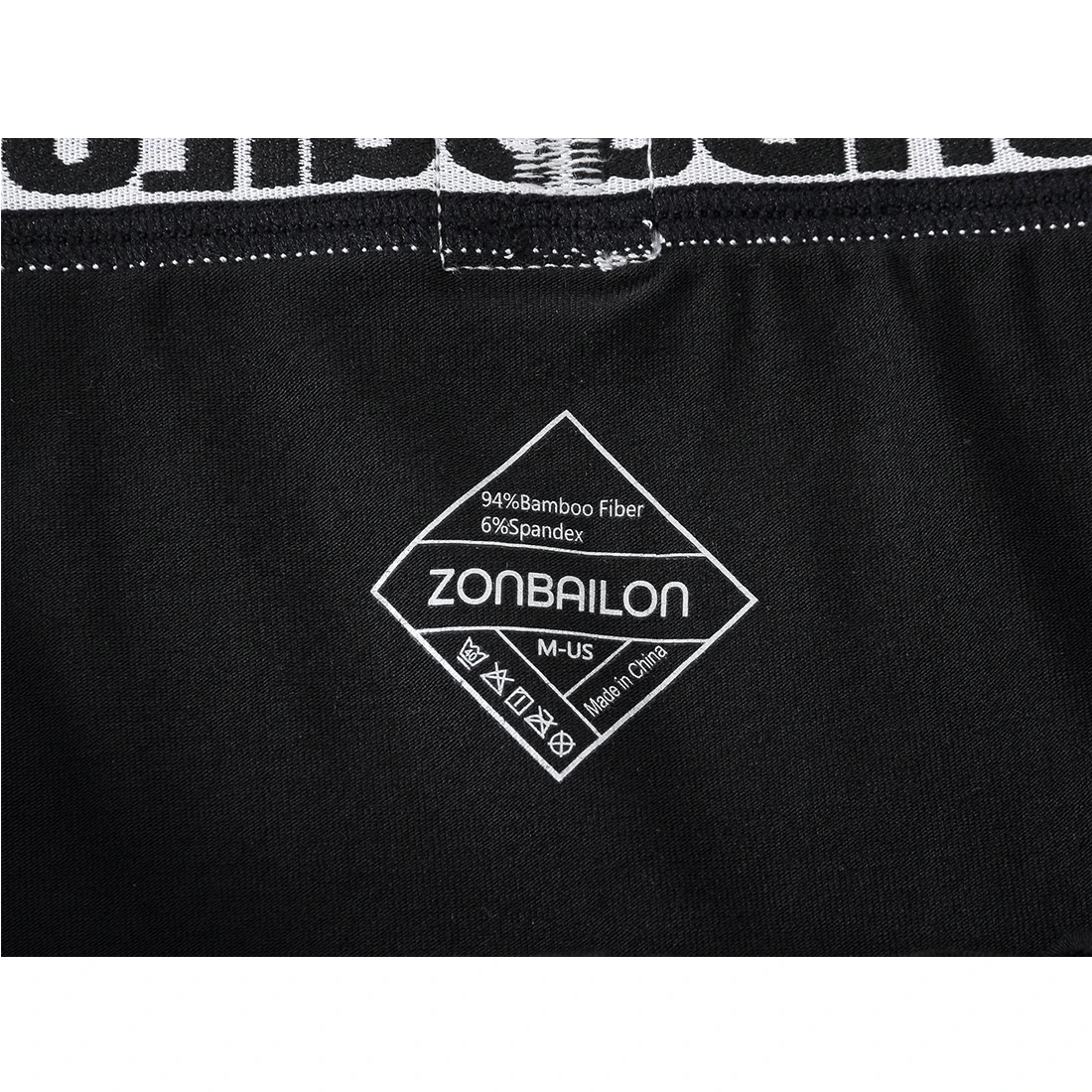 Zonbailon – sous-vêtements Sexy pour hommes, culotte de Bikini, court, noir, culotte Design u-cover