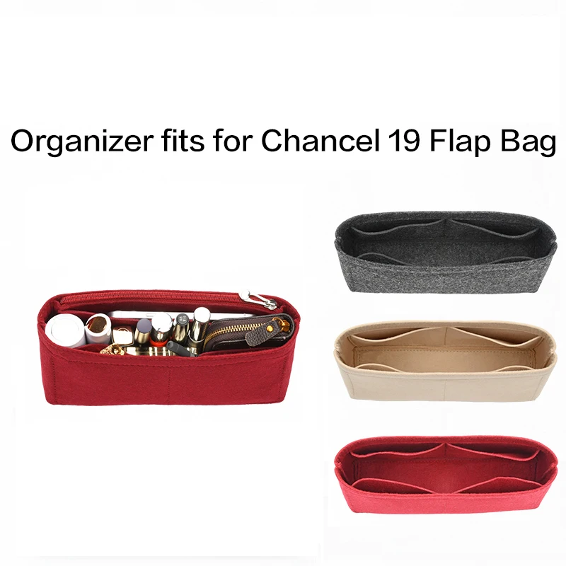 Fits For flap Bags insert C19 flapbag bag organizer Makeup bucket luxury Handbag Portable base shaper Jumbo organizer