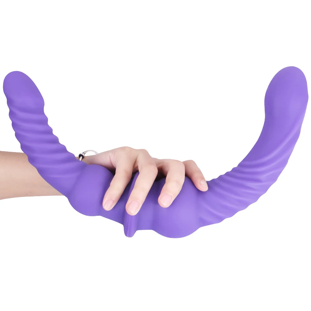 Liquid Silicone Strapless Strapon Big Dildos Double Ended Penetration Super Long Anal Vaginal Massage Sex Toys For Woman Lesbian