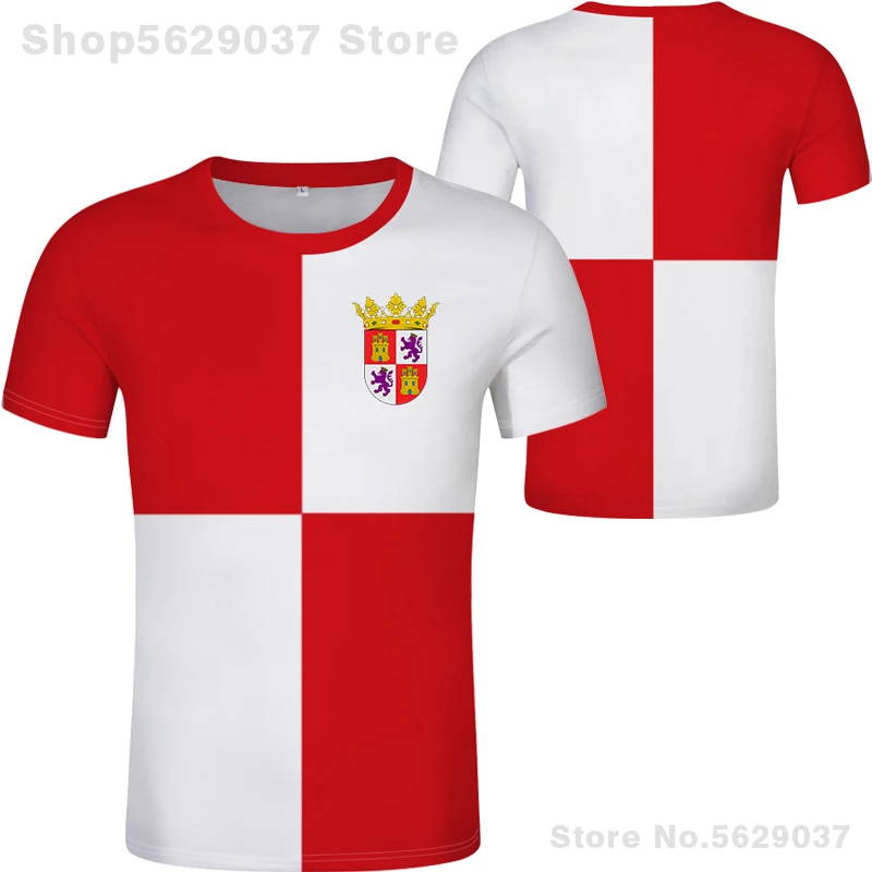 Castilla Y Leon Shirt Free Custom Made Name Number Valladolid T-Shirt Print Flag Word Salamanca Burgos Zamora Spanish 00 Clothes