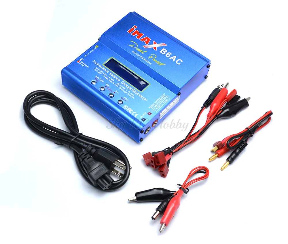 IMAX B6 AC B6AC Lipo NiMH 3S RC Battery Balance Charger / Discharger + B6AC European Universal Power Cord Power Cable EU / US