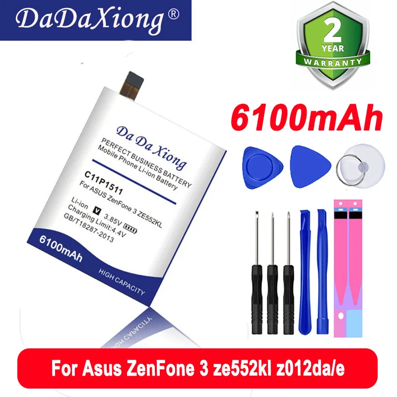 

DaDaXiong High Capacity 6100mAh C11P1511 Battery For Asus ZenFone 3 ZenFone3 Ze552kl Z012da/e