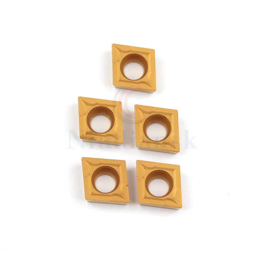 Herramienta de torneado externo para piezas de acero, inserto de carburo 100% original, CNC, 10 piezas, CCMT09T304, CCMT09T308, LF9018