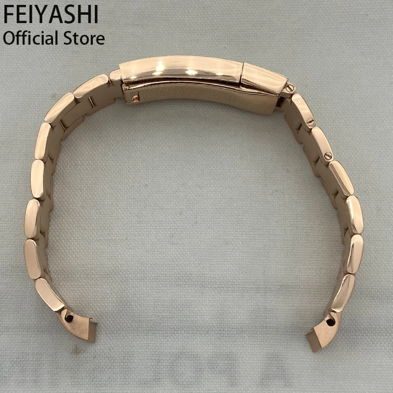 FEIYASHI Watchband Bracelet 20mm 316L Stainless Steel Luxury Men's Watches Rose Gold Strap Accessories Parts For 40mm Dive Cases