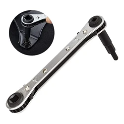 Hvac Service Wrench Refrigeration Service Wrench Set 3/8” to 1/4” 5/16'' x 1/4'' Ratcheting Service Wrench