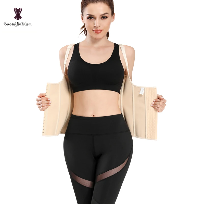 Modeling Strap Women\'s Body Shaper100% Latex Slimming Girdle Vest 9 Spiral Steel Boned Waist Trainer Corset With Hooks