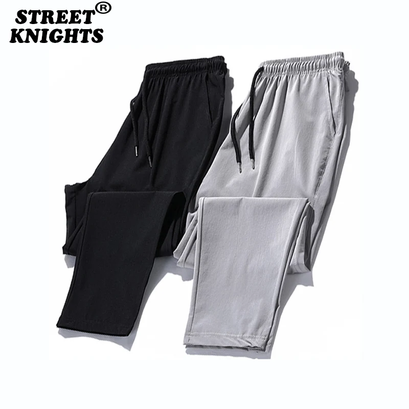 2022 Casual Pants Men Joggers Sweatpants Solid Color Elastic Waist Trousers Fitness Sportswear Fashion Summer Spring Sweatpants