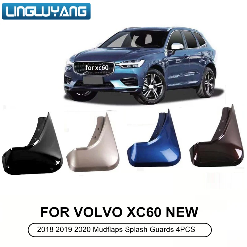 Front Rear Car Mud Flaps blue For Volvo XC60 2018 2019 2020 2021 2022 23 fender Mudflaps Splash Guards Mud Mudguards Accessories