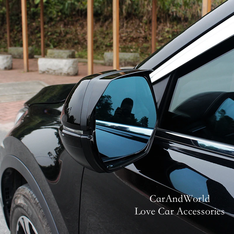 Door Side Rear View Mirror Frame Cover Rain Eyebrow Trim Sticker For Honda CR-V CRV 2012-2021 ABS Chrome Car Styling Accessories