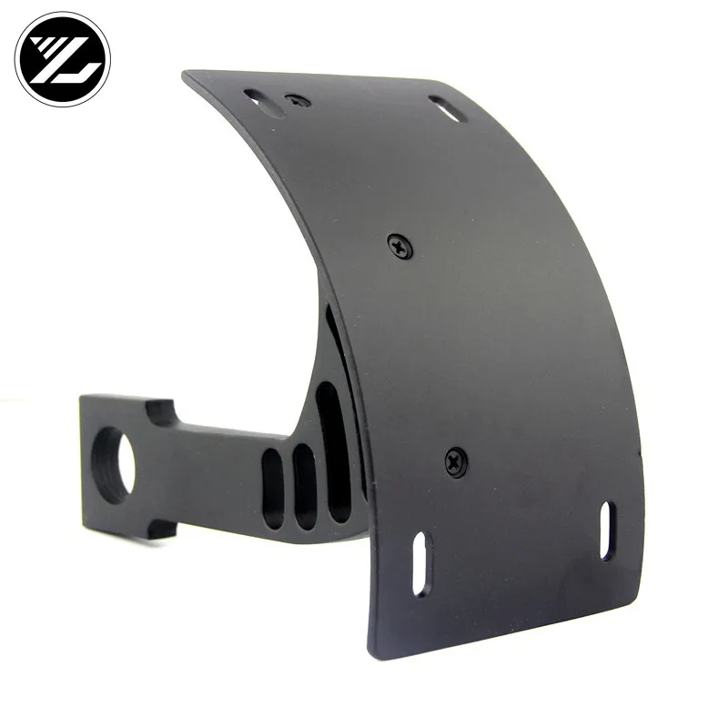 Motorcycle accessories Silver Curved Side Mount License Plate Bracket Tag For Kawasaki ZX-R6 1998-2005 ZX-6R/RR 636 2003-2014