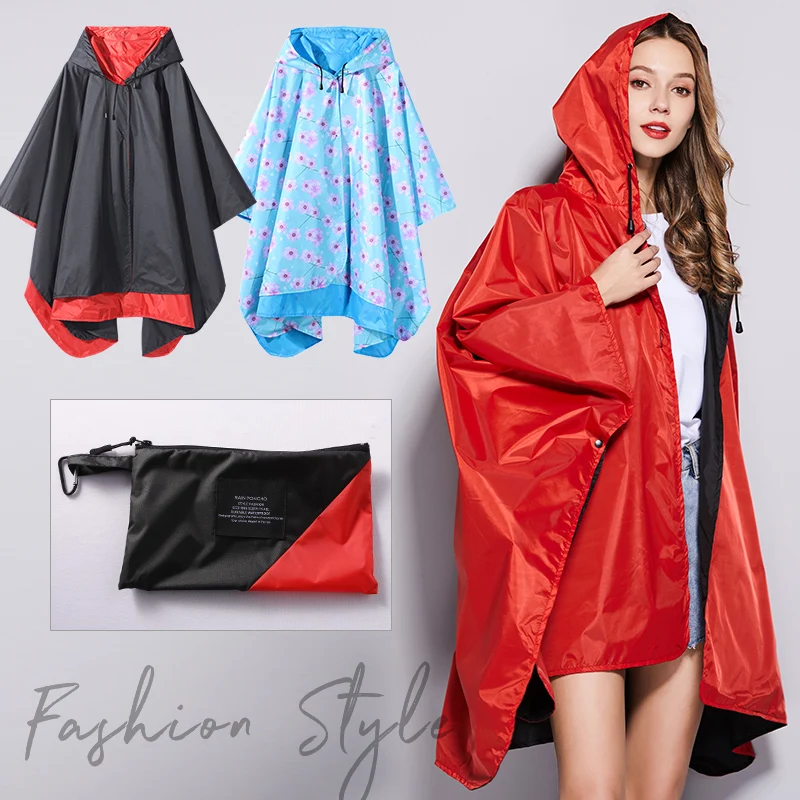 Fashion Rain Cover Double Decker Men s And Women s Cloaks With Long Raincoat Women Windbreaker Lovers Cloaks Coat Loose Size