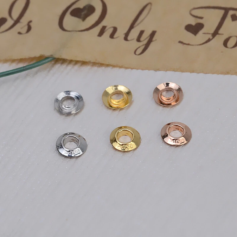 

AU 750 18K Gold Loose Bead Spacers Mountings Findings Jewelry Settings Accessories Parts for Pearls Beads Stones 10 pairs/lot