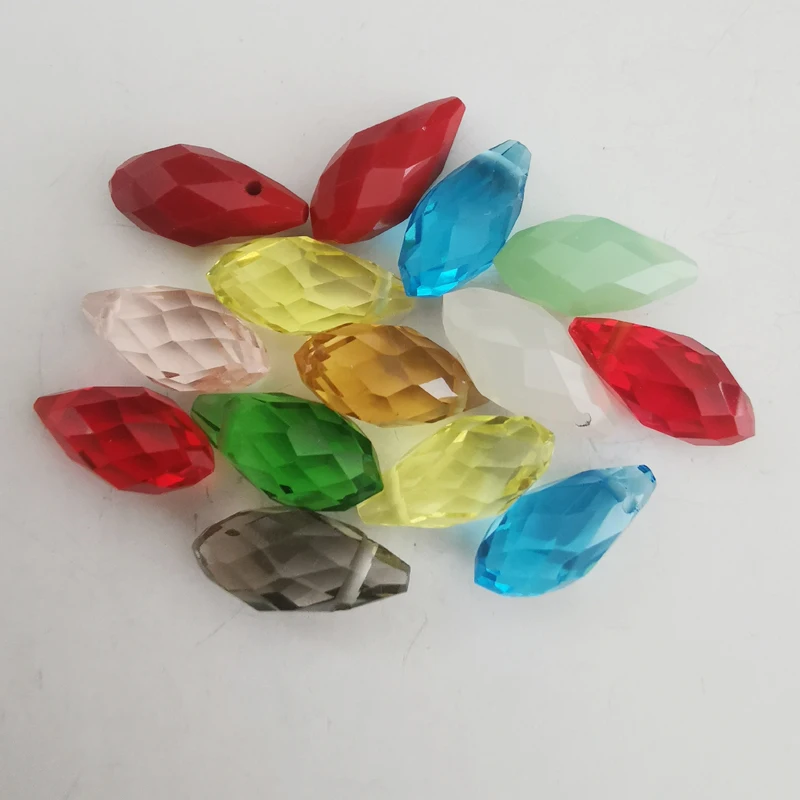 Austria Multicolor Glass Teardrop Beads For Jewelry Making Necklace Diy Accessories Faceted Crystal Briolette Beads Wholesale