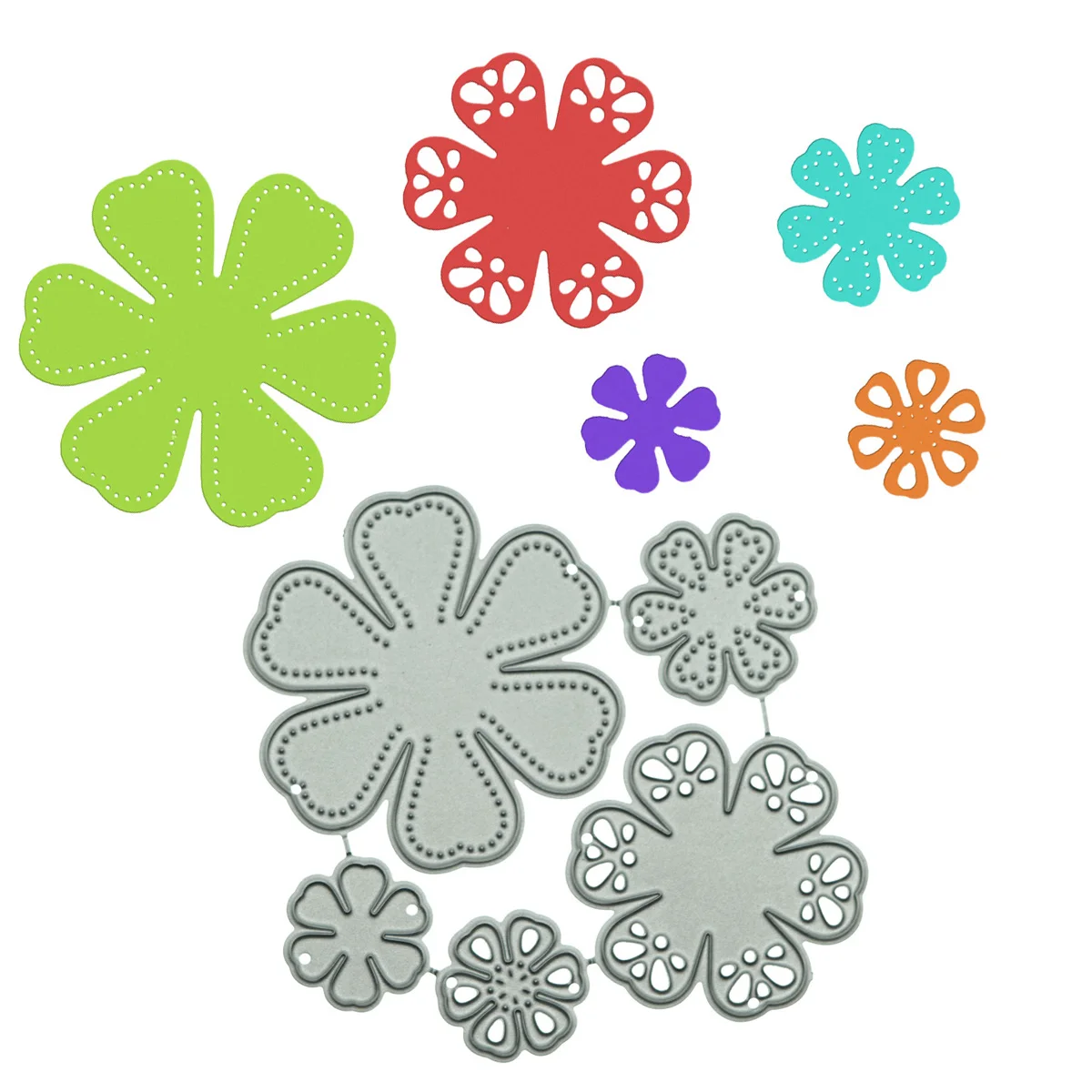 All kinds of 5-Petal Flowers Leaves Cutting Dies Scrapbooking Metal Cutter Handmade Photo Album Card Diary Book Decorating Paper