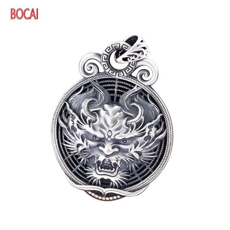 

100% s999 Silver Jewelry Man Pendant Dragon head / lion head / wolf head retro domineering personality Pendant new