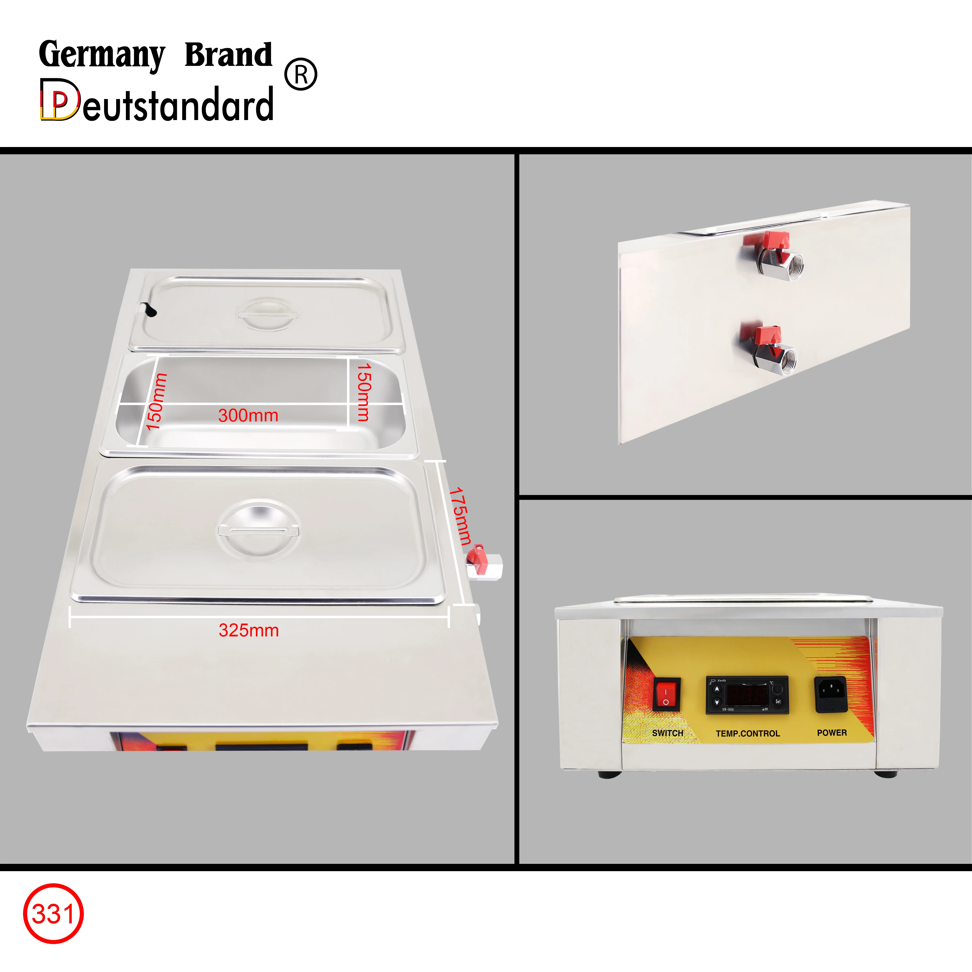 Máquina de fusão de chocolate comercial display digital painel com três cilindros mais quente fabricante de têmpera de chocolate com ce