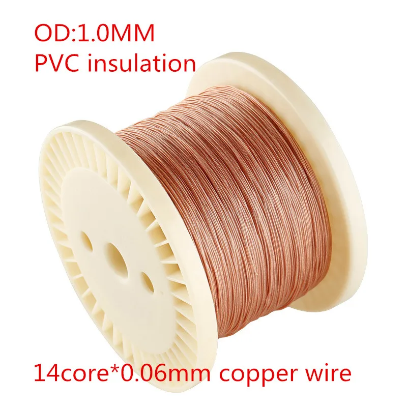 diy earphone wire core OD:1.0MM copper/silver plated/gold plated wire 10m-100m