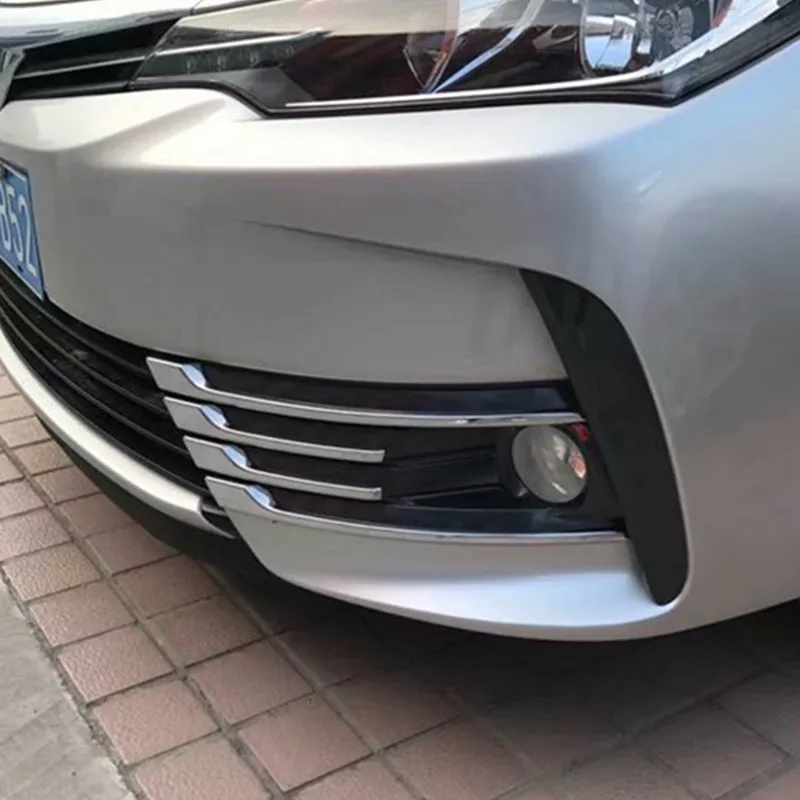 

8pcs/lot Abs chrome car front fog light trim for TOYOTA Corolla 2017 Lamp Cover Trim YT-72176