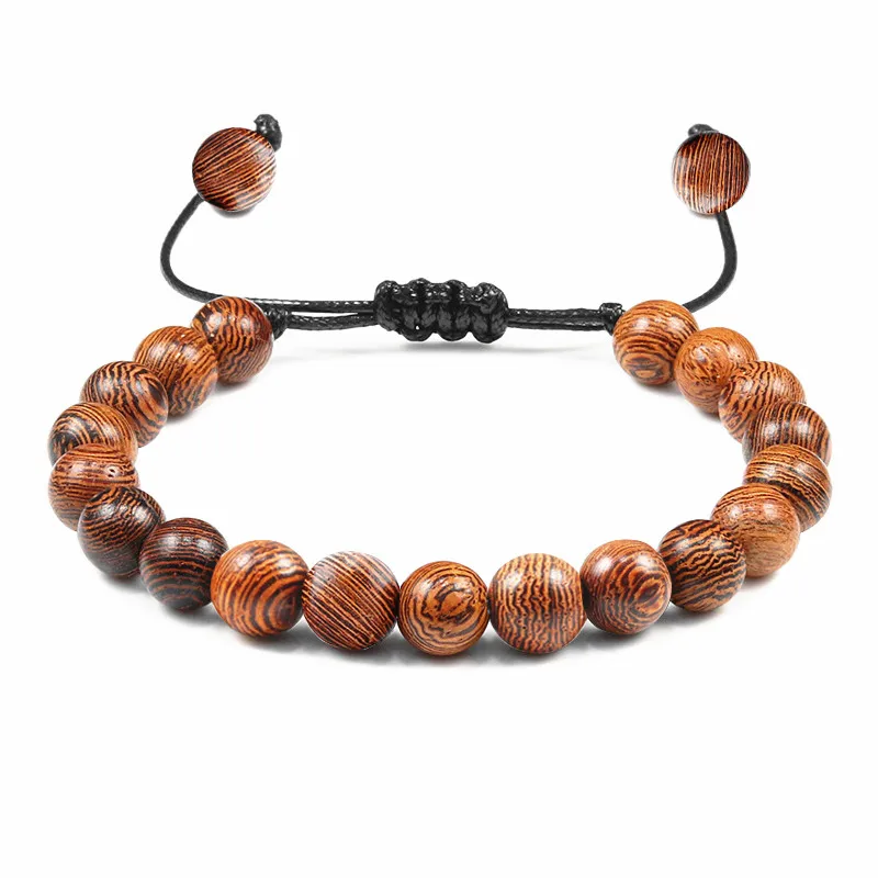 Trendy Men Natural Wood Beads Bracelets 7 Charkra Ethinc Meditation Bracelet Bangle Fashion Women Yoga Prayer Jewelry Lover Gift