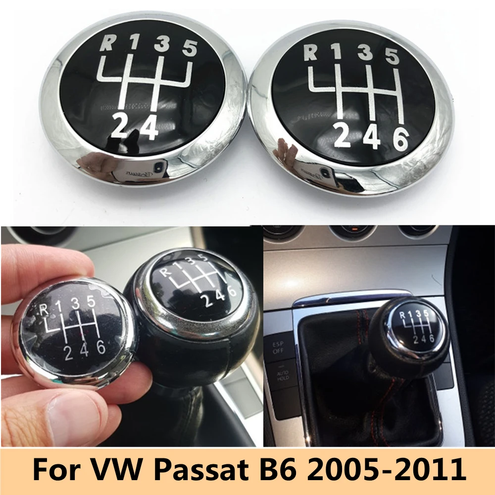 5/6 Speed Car Styling Gear Shift Knob Emblem Cap Cover Case For Volkswagen VW Passat B6 2005 2006 2007 2008 2009 2010 2011