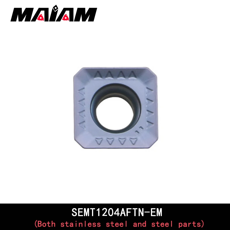 Imagem -02 - Sekt Semt Insere Sekt1204 Semt1204 Sekt1204aftn Semt1204afsn Insere Carboneto Cnc Fresa Inserção de Aço Inoxidável