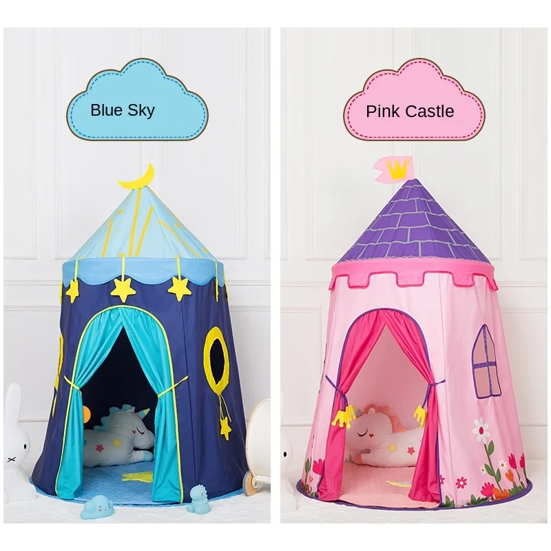 Tente pour enfants, vente directe d'usine, maison de jeu intérieure étoilée bleue, château de jeu, Protection de l'environnement, tente pour bébé, tente Portable