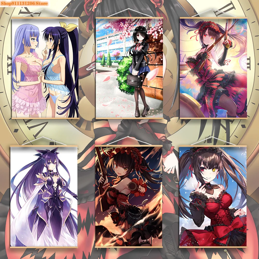 Diamond Mosaic Anime Cross Stitch Kits Date A Live Tokisaki Kurumi Diamond Painting Embroidery Full Square Round Room Decoration