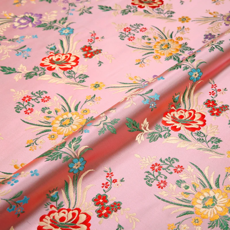 Brocade jacquard fabrics pattern sewing design DIY for cheongsam and kimono fabric for dress