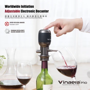 Automatic Electric Wine Aerator and Pourer/Dispenser, Air Decanter, Personal Wine Tap for Red and White Wine, Bar Accessories