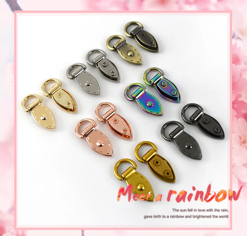 4/10Pcs Metal Side Clip Buckle Bag Chain Connector Hanger Hook Leaf D Ring Keyring Clasp Handbag Strap Decor Craft Accessories