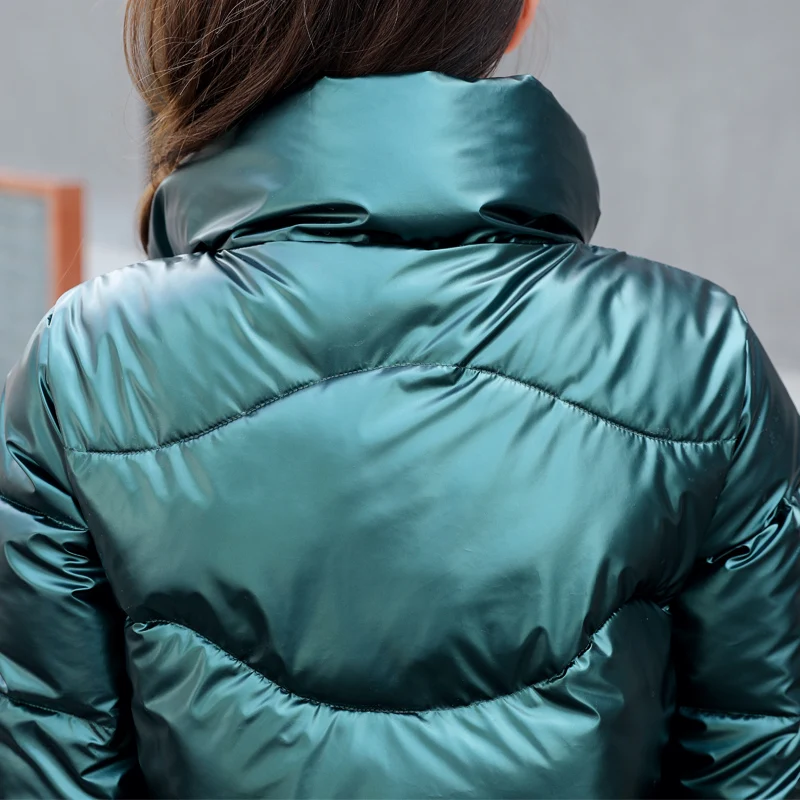 New Winter Jacket Women High Quality stand-callor Coat Fashion Jackets Hiking Climbing Sport Clothing Casual Parkas Silver