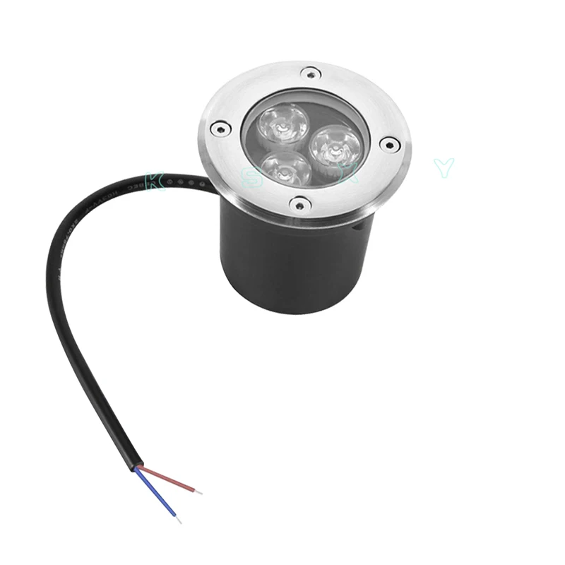 Ip68 conduziu a luz subterrânea 1w 3w 5w 7w waterproof o caminho exterior do jardim da paisagem do ponto da terra da lâmpada de assoalho enterrado a jarda 85-265v dc12