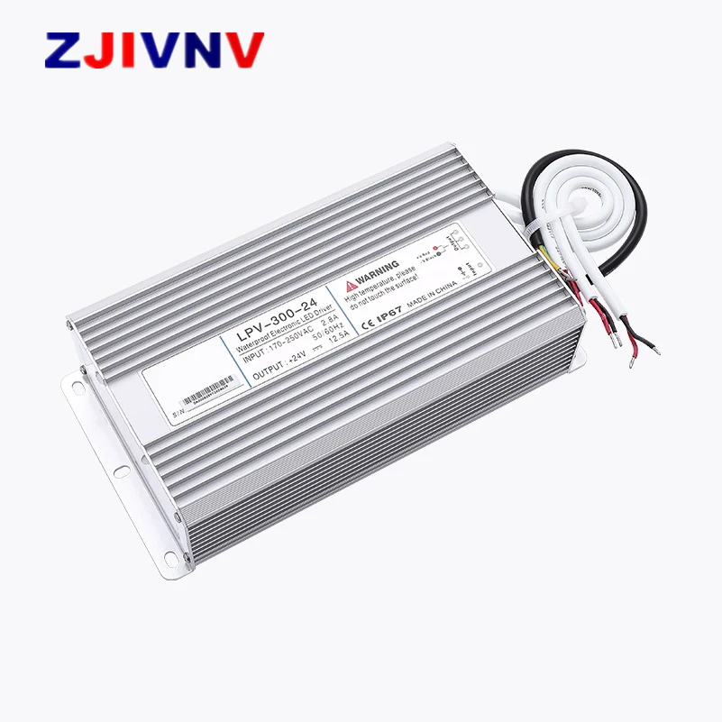 

300W IP67 LED Driver outdoor used Waterproof power supply 12V 24V 36V 48V 25A 12.5A AC/DC Constant voltage SMPS