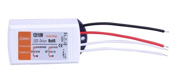 Imagem -02 - Peça 90220v ac dc Adaptador Transformadores Interruptor para Led Tira Rgb Lâmpada de Teto Driver 12v 1.5a 18w 1