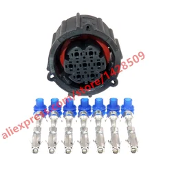 1Set 7 Pin Auto Oil Exploration Railway Round Waterproof Connector 1.5 Series Car Pressure Sensor Cable Socket