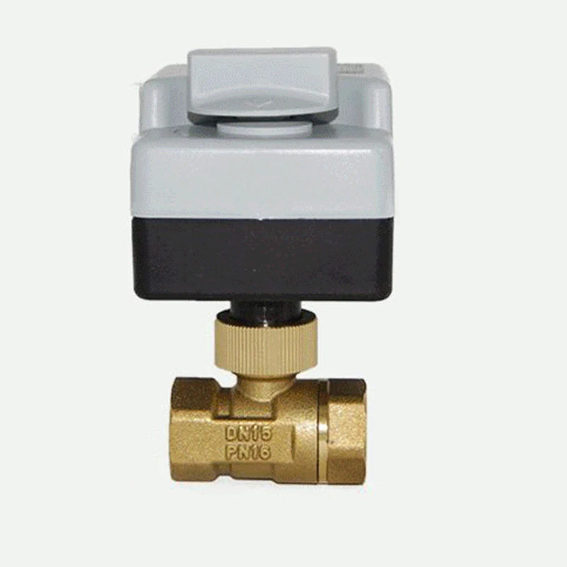 

1/2" Brass Motorized Ball Valve 3-Wire Two Control Electric Actuator AC220V 3 Ways /2 Way with Manual Switch