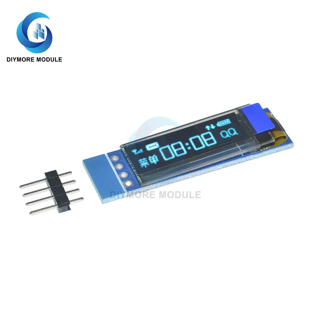 0.91" Inch OLED Display Module 128*32 Blue/White Color Controller IIC I2C Interface 4 Pin 3.3V/5V For Arduino