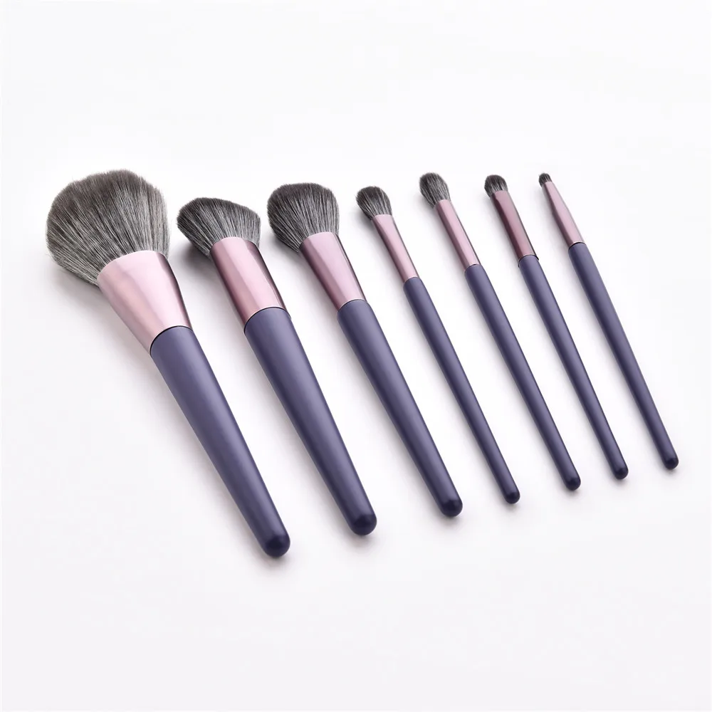 7 Stück Make-up Pinsel Weihnachts geschenk lila Profi für Foundation Puder Make-up Pinsel Beauty Tools