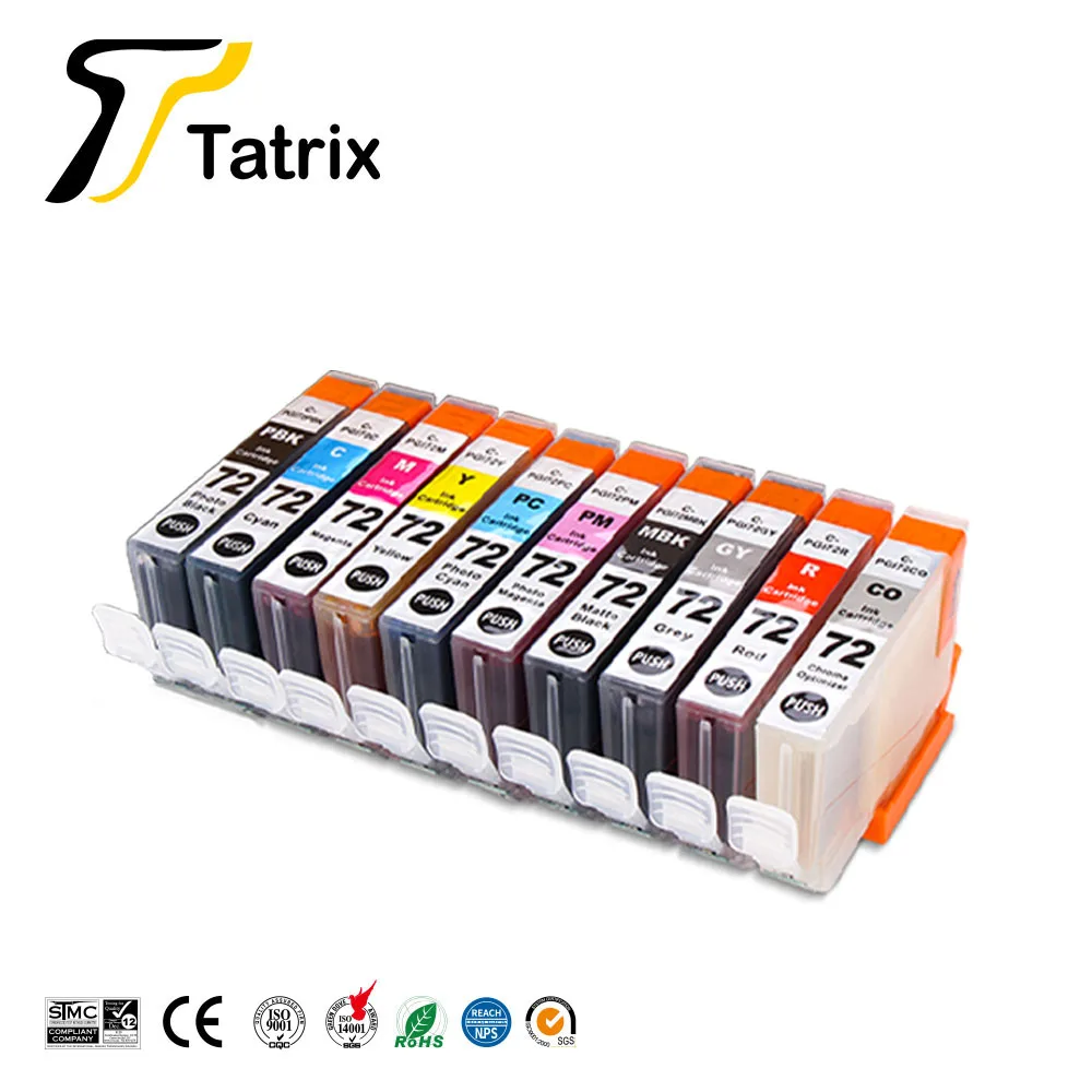 Tatix Compatible Ink Cartridge For Canon 72  PGI 72 PGI-72 PGI72 Ink Cartridge for Canon PIXMA Pro-10 Pro-10s inkjet Printer