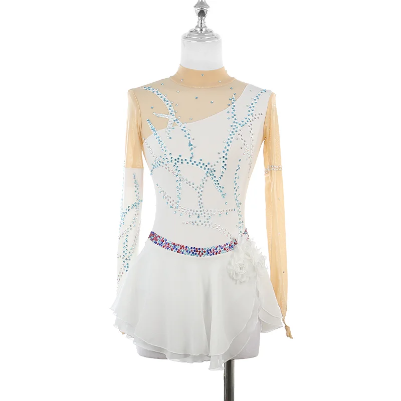 ZAGITOVA-Robe de Patinage Artistique pour Femme et Fille, Jupe en Maille, Costume de Compétition AqCompetition