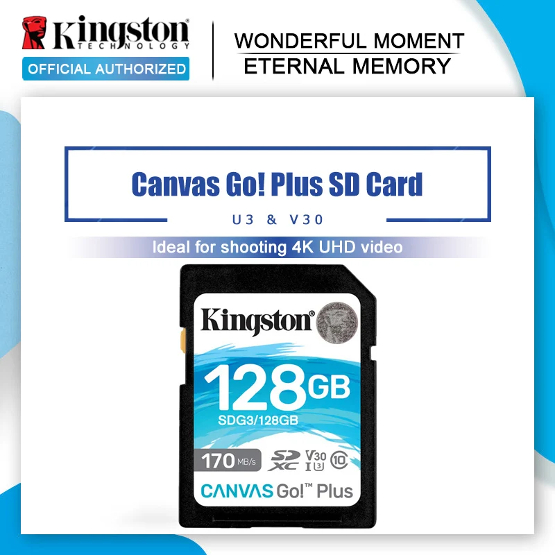 Kingston New SD 64 GB 128 GB 256 GB 512 GB Thẻ Flash Card Cho Máy Ảnh DSLR, máy Ảnh Mirrorless Và 4K Video Sản Xuất