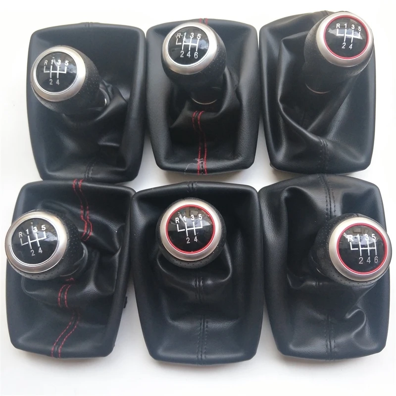 Car Styling Accessories MT Gear Shift Knob Gaiter Boot Cover Lever Stick Pen For Audi A4 S4 B8 8K A5 8T Q5 8R Sline 2007-2015