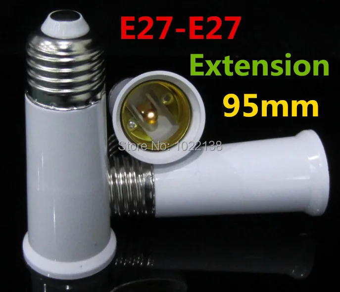 

E27 to e27 LED socket adapter Led Light Bulb base extender long E27-e27 Lamp Holder stable converter 5pcs/lot Free Ship