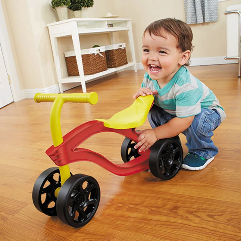 Patinete de empuje de 4 ruedas para niños, andador de equilibrio, patinete infantil, bicicleta para niños, paseo al aire libre, juguetes, coches resistentes al desgaste