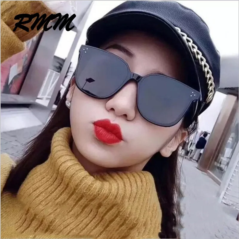 RMM Unisex big frame square Sunglasses For male Hip hop Sunglasses Retro Square cat eye female Sunglasses for women men
