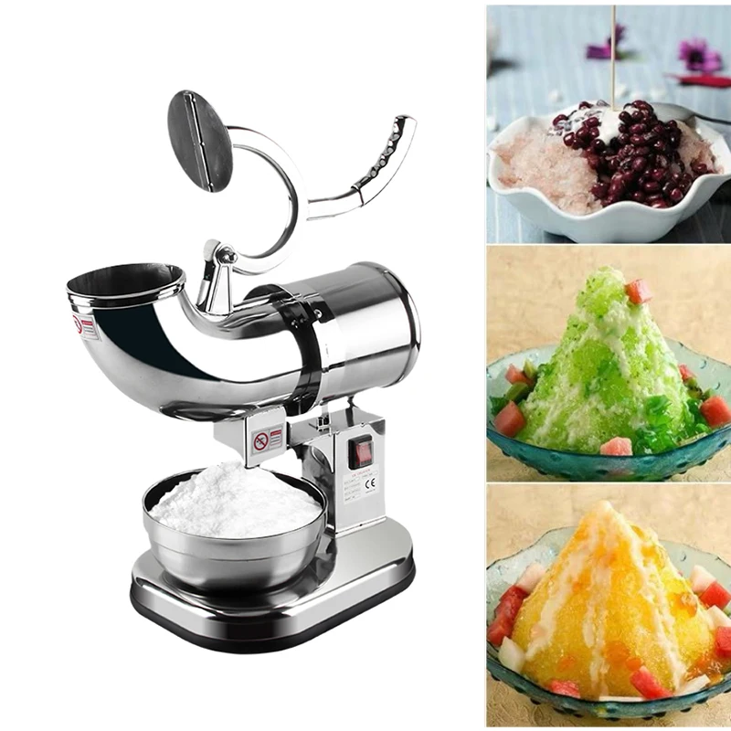 

Electric Dual Blades Ice Crusher Shaver Machine Snow Cone Maker Stainless Steel Ice Smoothies Maker Blender Machine