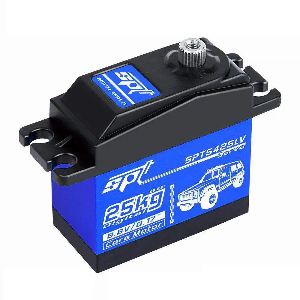 Servo de engranaje de metal digital SPT5425LV SPT5435LV piezas de barco RC 25KG 35kg 90 °   Par grande para barco de coche robot RC 1:8 1:10